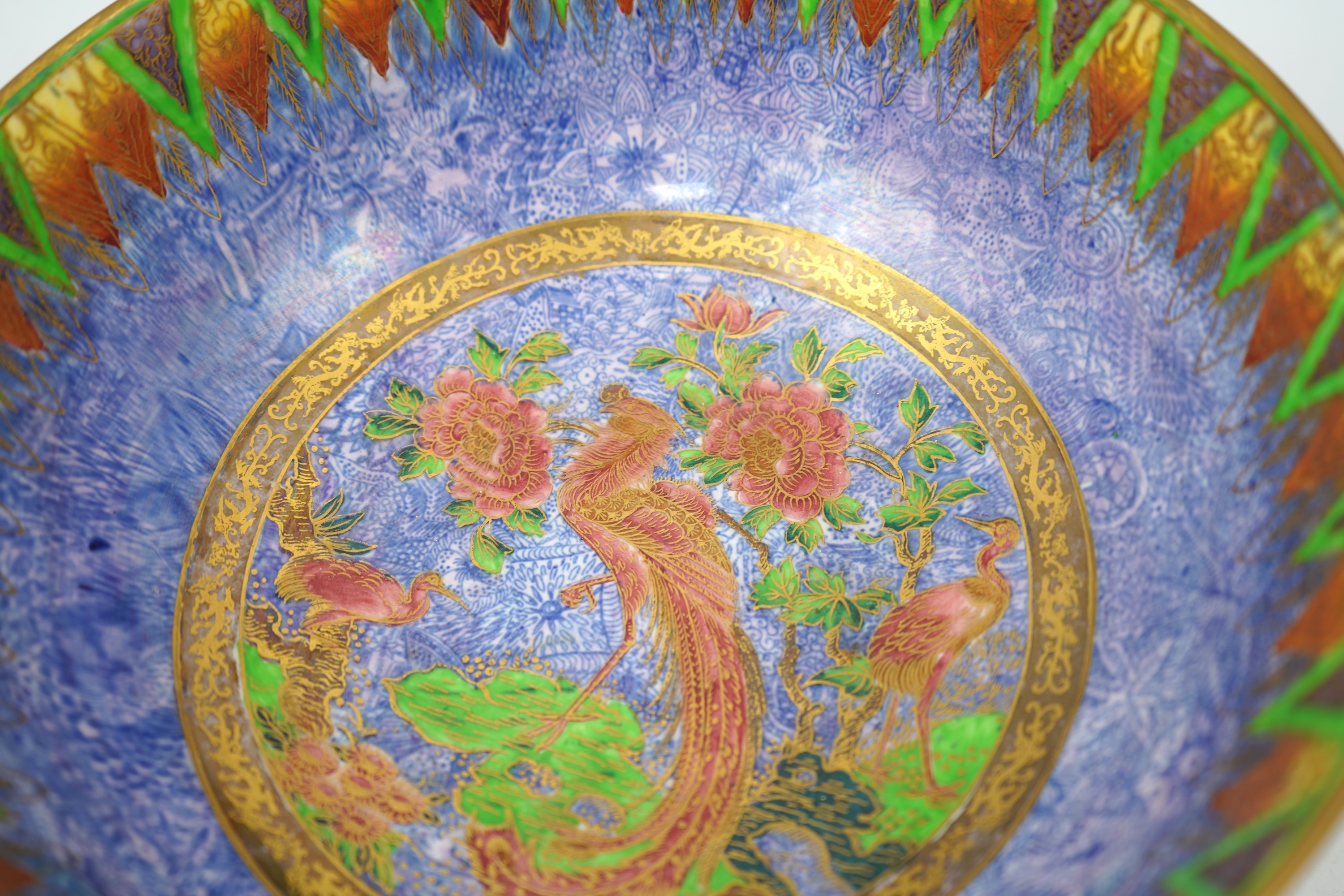 Daisy Makeig-Jones (1871-1945) for Wedgwood: An ‘Argus Pheasant’ lustre Imperial bowl